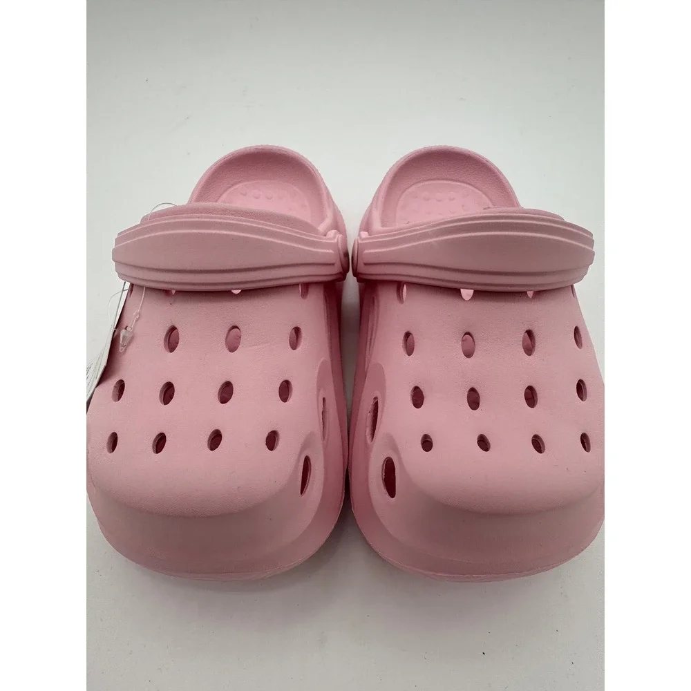 Kids Pink Clogs Size‎ 11 12 Charms Included Slip On Lightweight Sandals